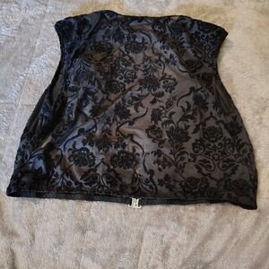Black Floral Lace Top
